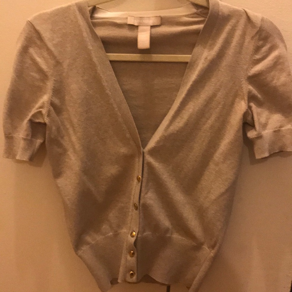 Beige Cotton blend cardigan / shrug